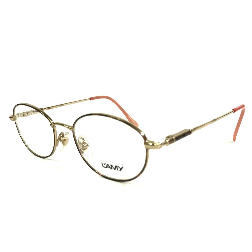 Vintage L'AMY Eyeglasses Frames L'ACCENT 203 COL X698 Gold Wire Rim 50-18-135